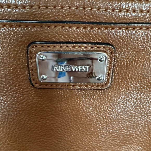 Nine West Cognac Pebbled Leather Crossbody - Picture 2 of 7